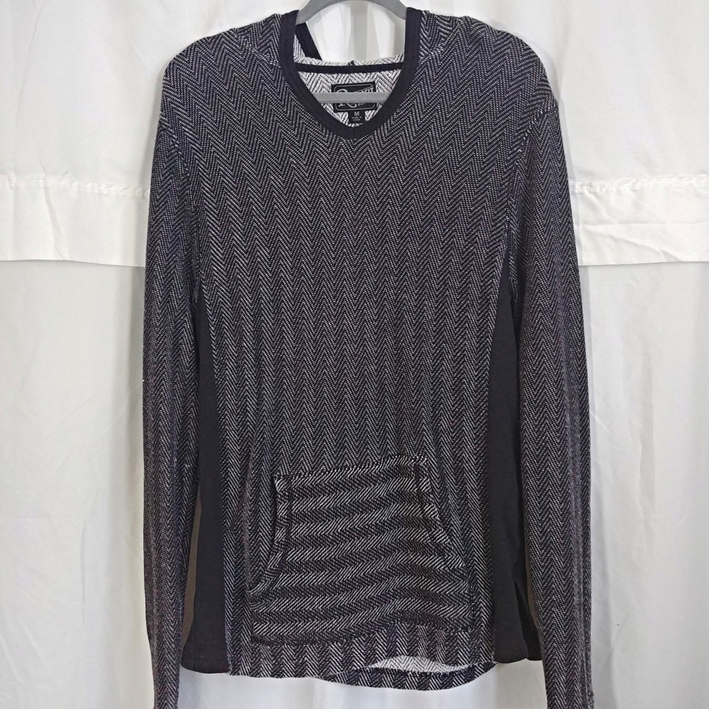 Grey Patterned Hoodie